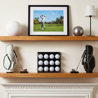Acrylic Golf Ball Storage Box Wall-Mounted Display Case for 12 Balls