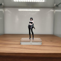 1/64 Scale Female Assassin Figure High Detail Miniature Gunner Girl Figurine Resin Material Diorama Accessory for Micro Photography