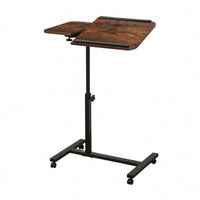 Mobile Bedside Desk Space Saving Height Adjustable Desk Sturdy Foldable Laptop Table for Sofa Side