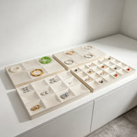 High-End Velvet Jewelry Display Tray for Necklaces, Rings, Bracelets, Earrings