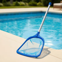Fine Mesh Pool Cleaning Net with Pole Telescopic Pool Skimmer Net Adjustable Leaf Skimmer with Telescoping Pole Lightweight for Homeowners, Swimming Pools, Spas