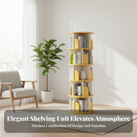 360 revolving book display unit Nordic design Revolving Book Tower Space-Saving for Adults