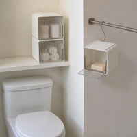 Bathroom Mirror Cabinet Organizer for Cosmetics and Cotton Swabs