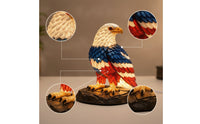 Eagle Lamp Glowing Tabletop Lamp Patriotic for Shelf
