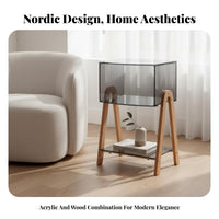 Semicircular Tabled Table with periodical holder Multi-Functional Nightstand Space-Saving