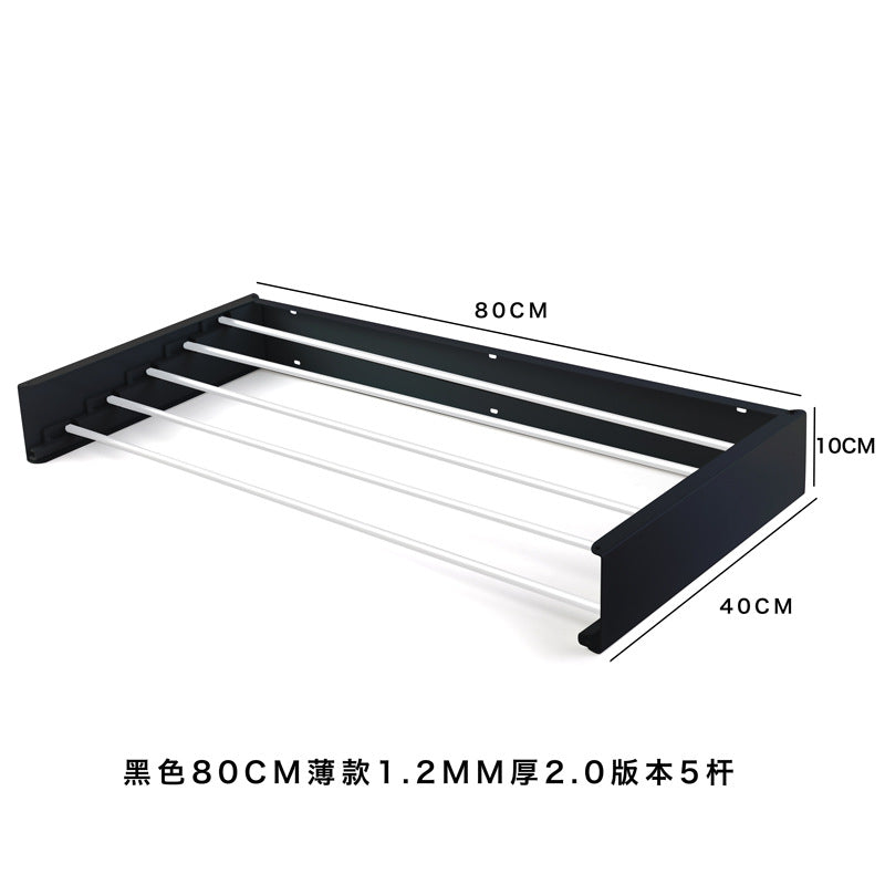 Black / 80CM Thin 5-rod
