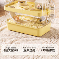 Transparent Hamster Cage with Hideout, 2 Levels