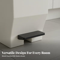 Foot Pedal Trash Can Hands Lidded Foot Pedal Trash Can Space-Saving Rectangular Waste Bin for Washroom, Bedroom, Office