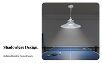 Shadowless Illumination Billiard Table Light High CRI Table Tennis Hall Light Adjustable Height Anti-Glare Grille Lamp Easy to Install for Game Room Owners, Gym-Goers, Homeowners, Gymnasium, Club, Office, Bar