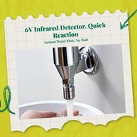 Infrared touchless faucet saves water