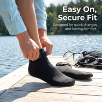 3mm synthetic rubber Wetsuit Socks for Adults, Thermal Diving for Snorkeling, Long Length Waterproof Swimming, Anti Slip Water Sports