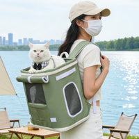 Hoopet Pet Backpack Carrier for Cats and Small Dogs, Breathable, Large Capacity, Standable