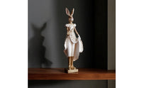 Rabbit Figurine with Base Decorative Rabbit Figurine Weighty for Bookshelf
