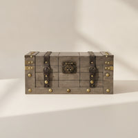 Storage Chest with Hinged Top Rustic Storage Chest Decorative Furniture for Living Room