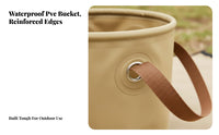 Multi-Purpose Foldable Pail Long-Lasting Collapsible Camping Pail Lightweight for Campers, Anglers, Picnic, Travel, Car Wash