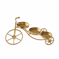 Decorative Candle Stand Light Luxury 3-Candle Holder Centerpiece Romantic Atmosphere Decorative Metal Tricycle for Restaurant
