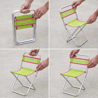 Portable Folding Fishing Stool Outdoor Camping Chair with Backrest