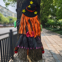 Tree-Climbing Witch Spooky Halloween Decoration Playful Ornament for Spooky Attraction