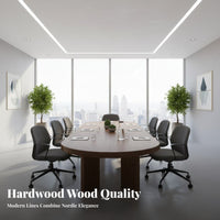 Modern Design Oval Boardroom Table Simple Design Oval Conference Table Sturdy Legs Office Furniture Stable Support for Business Professionals, Teams, Executives, Collaboration Space