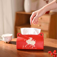 Simple Cute Tissue Box for Home Living Room Bedroom, Multifunctional PU