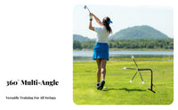 360° Rotation Golf Swing Practice Aid Stand Height Adjustable Golf Swing Practice Aid Long-Lasting for Beginners, Coaches, Outdoor, Backyard