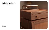 Robot-Shaped Nightstand Movable with casters End Table Space-Saving for Children