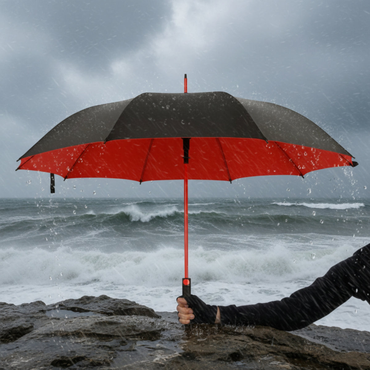 Large Canopy Straight-Handle Umbrella Promotional Advertising Umbrella Waterproof Windproof for Businesses, Commuters, Outdoor Events, Golf Course, Daily Commute
