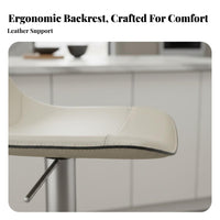 Adjustable rotating Stool with backrest Integrated Footrest for Kitchen Island, Adults