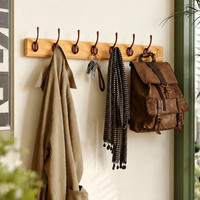 Wooden Wall Hooks, Hat Hangers, Wall Hangers, Entryway Storage, Coat Hangers, Minimalist Style