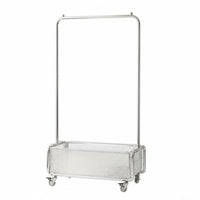 Rolling Clothes Rack On Wheels Rolling Clothes Valet with Basket for Minimalists