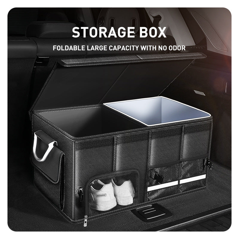 Oxford Cloth Waterproof and Moisture-Proof Car Trunk Storage Box, Foldable Car Organizer
