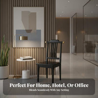 Modern Chinese Design Wooden Yoke-Back Side Chair Comfortable Backrest Upholstered Wooden Side Chair Sturdy Frame Household Furniture High Load Capacity for Restaurant Owners, Hotel Managers, Homeowners, Dining Room, Home, Kitchen