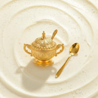 Ornate Condiment Jar Domed Top Lidded Condiment Jar Finial Knob