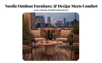 Nordic and design 4-Piece Woven Rope Sofa collection Waterproof Outdoor Furniture Patio Set All-Weather for guest services Businesses, Restaurant Managers, rearyard, pool deck, Porch, Balcony