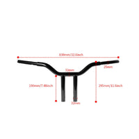 Metal Straight-Crossbar Handlebar Bent Motorcycle Handlebar with Risers Upward Swept Riser Ergonomic