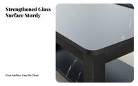 Two-Tier Rectangular Table Modern Minimalist Aesthetic 2-Tier Rectangular Table Double-Layer Layout for Home Use Room Furniture for Office Workers
