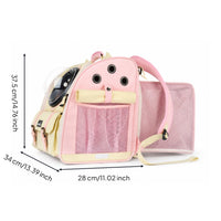 Cat Backpack Carrier with Bubble Window Transparent Cat Backpack with Window Breathable Ventilated for Cats, Outdoor, Hiking