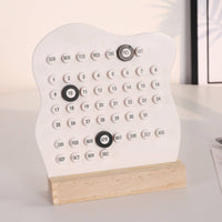 Wooden Desk Calendar Style Desktop Standing Calendar Minimalist Desktop Date Board for Office, Study Room