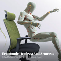 Highspine support Task Chair with Headrest Breathable rearrest Rolling Desk Seat