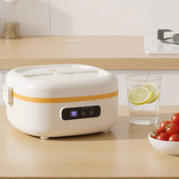 Portable Electric Lunch Box Self-Heating Electric Lunch Box with Stainless Steel Container Digital Food Warmer with Stainless Steel Container Leakproof for Office Workers, Commuters, Students, Travel, School