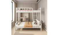 Metal Bunk Bed Space-Saving Bunk Bed Frame with Ladder Furniture for Teens, Students, Shared Bedrooms, Dorm Rooms, Apartments
