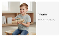 Bi-Tonal Wood Block Resonant Sound Contrasting Tones Tone Block Hardwood Wooden Musical Toy for Beginners, Kindergarten, Classroom, Music Class