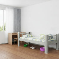 Bed Frame with Bed Board Strong Support Metal Bedstead Heavy Duty Furniture for Students, Kids, Small Bedrooms, Dorm Rooms, Student Accommodations