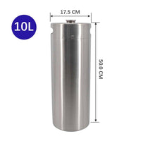 Stainless Steel Keg Barrel with Handhold Reusable Beer Keg Portable Beverage Container Sturdy for Homebrewers, Home Brewing, Parties