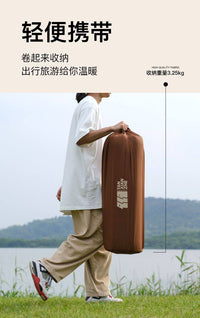 探险者户外充气垫奶白海绵气垫床帐篷露营单人双人沙滩防潮睡垫