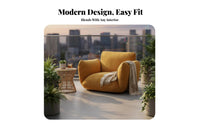 Upholstered Single Sofa Minimalist Design Upholstered Accent Chair Thickly Cushioned Sturdy Construction for Homeowners, Balcony