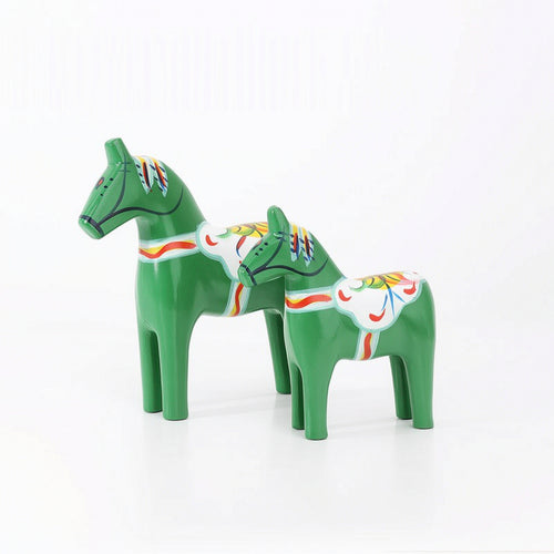 Wooden Horse Figurine Hand-Painted Dala Horses Swedish-Style