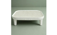 Rectangular Pedal with Slatted Grille Plastic Litter Box Step for Pet Owners, Home