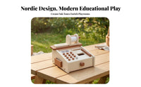 Toy Money Register with Accessories | Compact Countertop Design, Wooden Toy money Register, for Playroom
