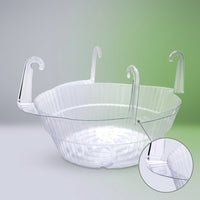 Clear Round Plastic Hanging Planter Tray, Drip Tray for Hanging Baskets, Garden Supplies